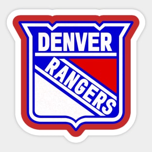 Defunct Denver Rangers Hockey 1989 Sticker